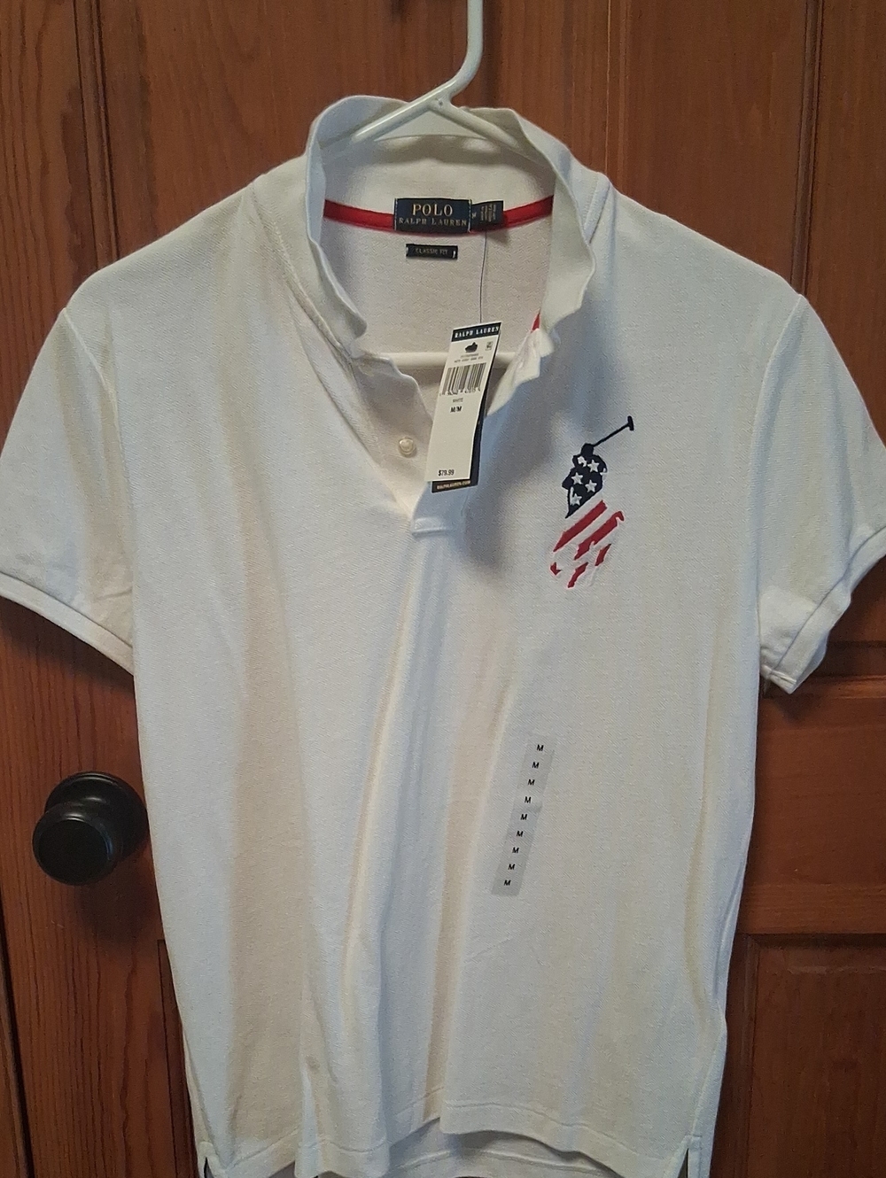 Polo by Ralph Lauren White  Short-Sleeve Polo with Patriotic Logo